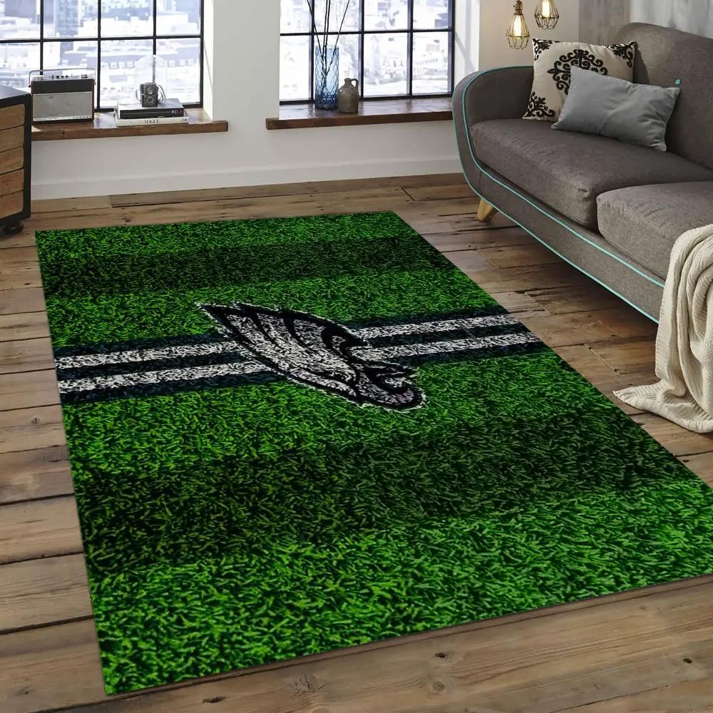 Nfl philadelphia eagles football team logo rectangle area rug pe34 Rectangle Rug