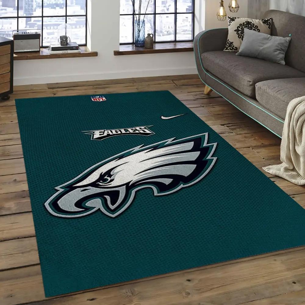 Nfl philadelphia eagles football team logo rectangle area rug pe40 Rectangle Rug