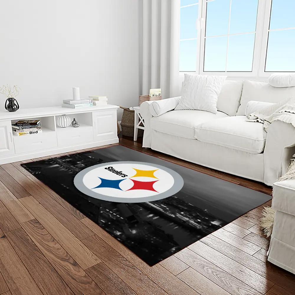 Nfl pittsburgh steelers football team logo rectangle area rug ptts41 Rectangle Rug