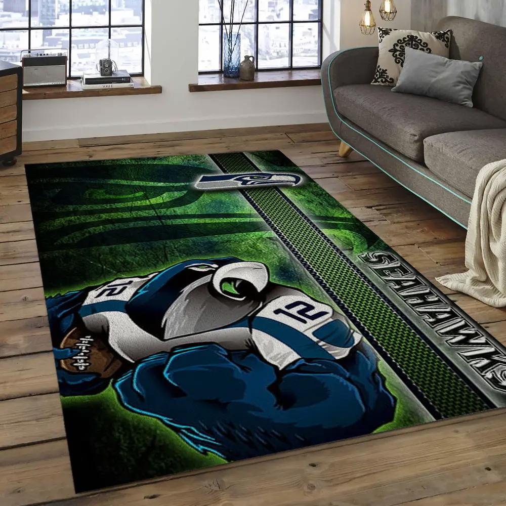Nfl seattle seahawks football team logo rectangle area rug ss01 Rectangle Rug