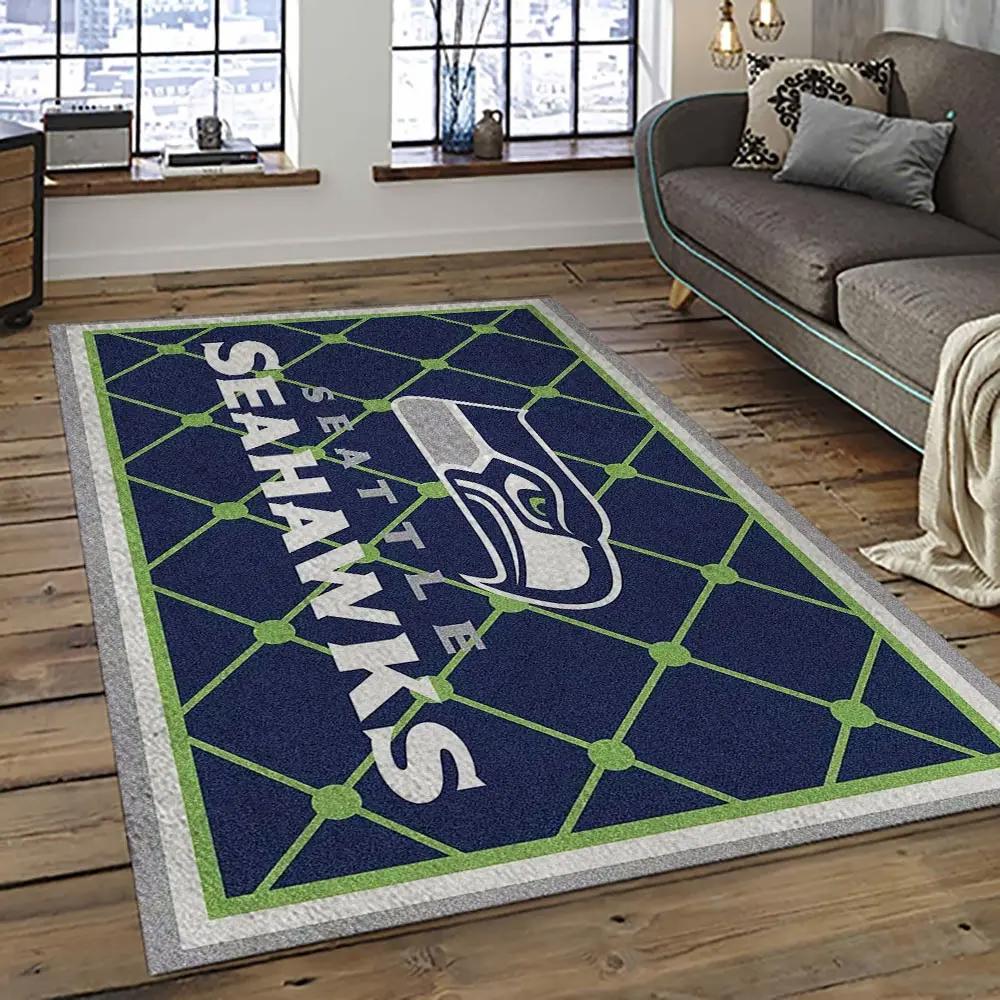 Nfl seattle seahawks football team logo sport carpet area rug home decor best gift for friends ss32 Rectangle Rug