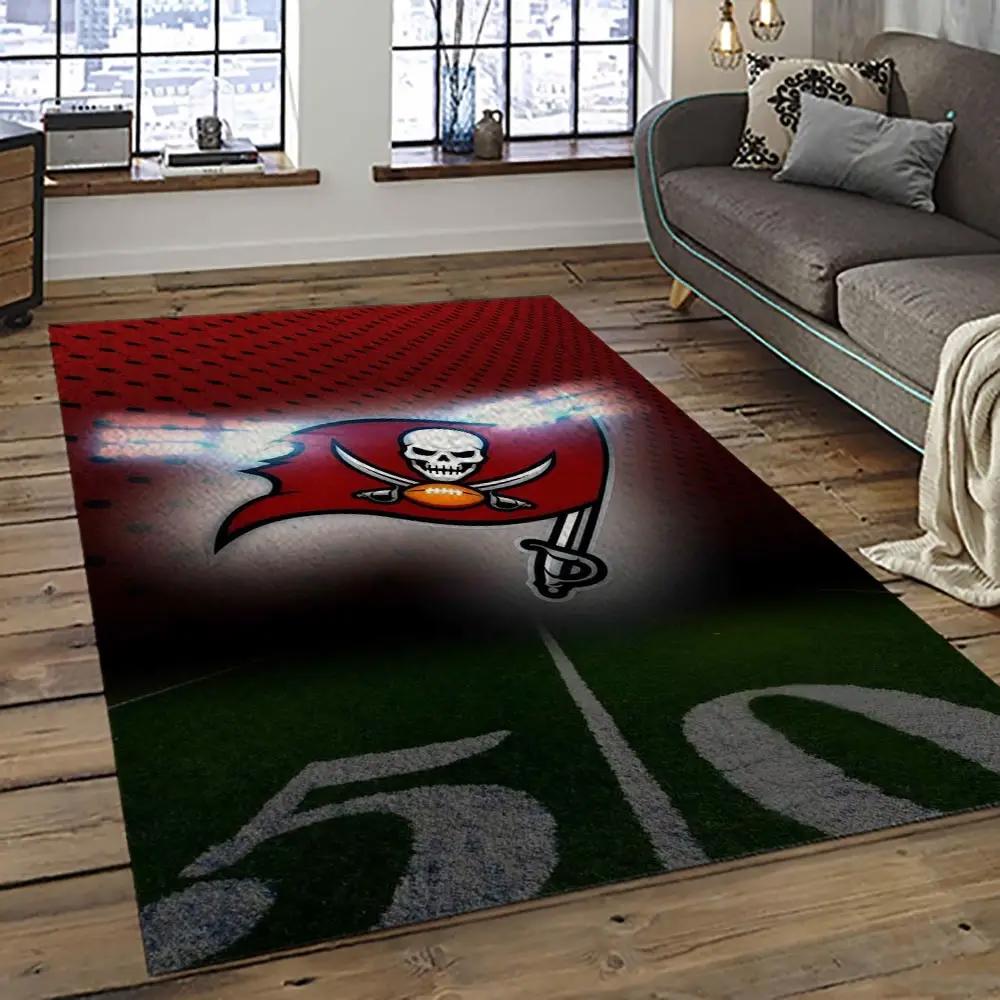 Nfl tampa bay buccaneers football team logo sport carpet area rug home decor best gift for friends tpbb6 Rectangle Rug