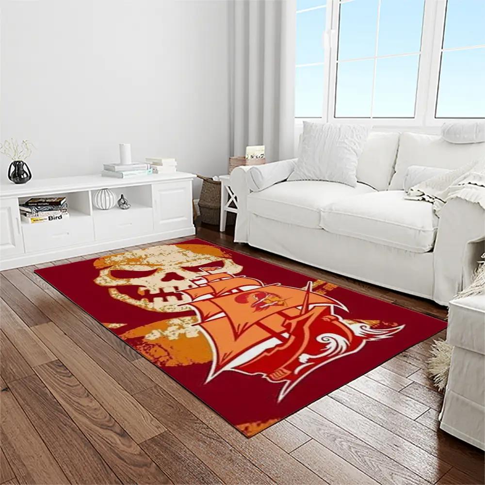 Nfl tampa bay buccaneers team logo rectangle area rug tbb18 Rectangle Rug