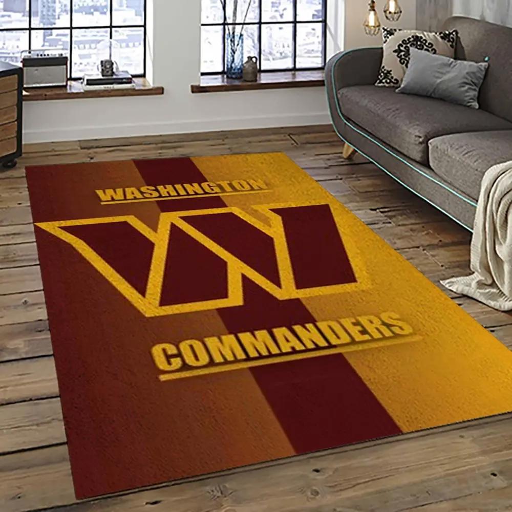 Nfl washington commanders football team logo sport carpet area rug home decor best gift for friends wscd28 Rectangle Rug