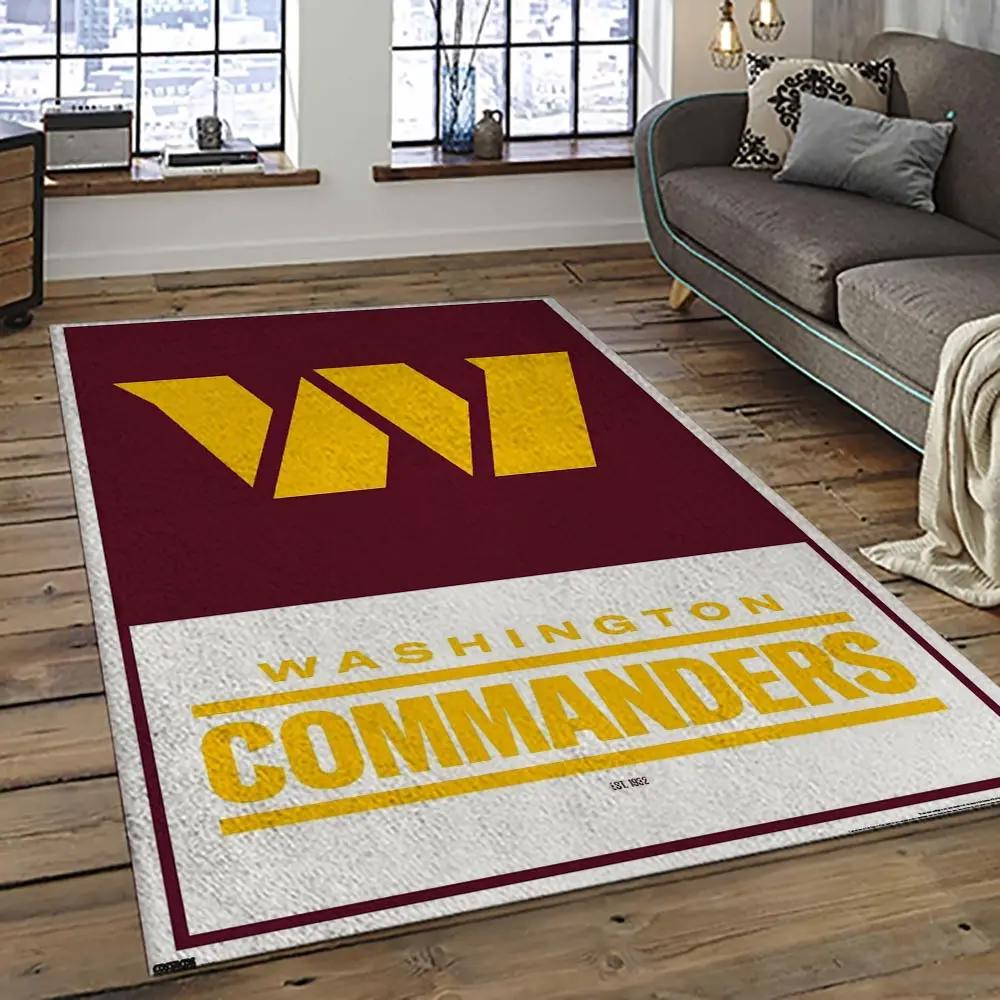 Nfl washington commanders football team logo sport carpet area rug home decor best gift for friends wscd8 Rectangle Rug