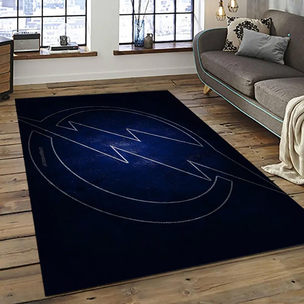Nhl tampa bay lightning hockey team logo sport carpet rectangle area rug for living room tbl61 Rectangle Rug