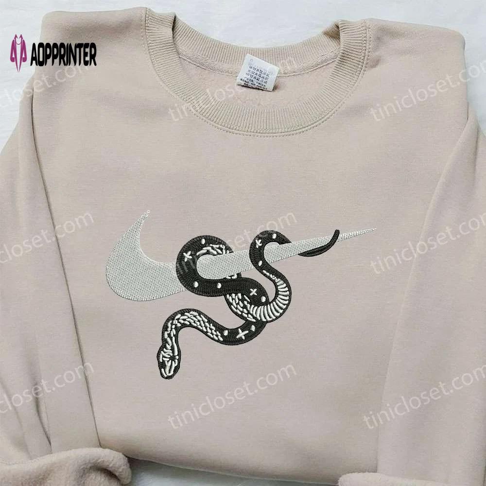 Nike embroidered snake skeleton sweatshirt: animal inspired shirt Embroidered Shirt
