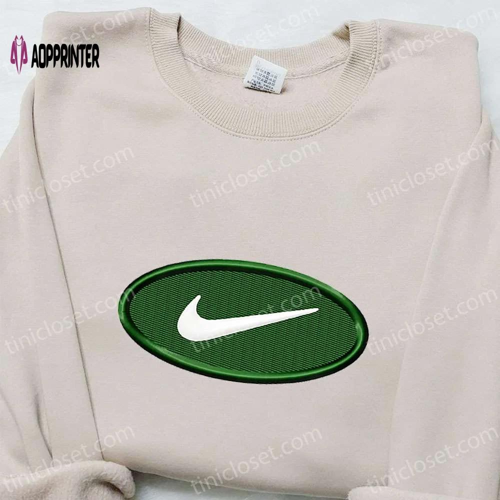 Nike inspired oval emblem embroidered shirt – perfect family gift Embroidered Shirt