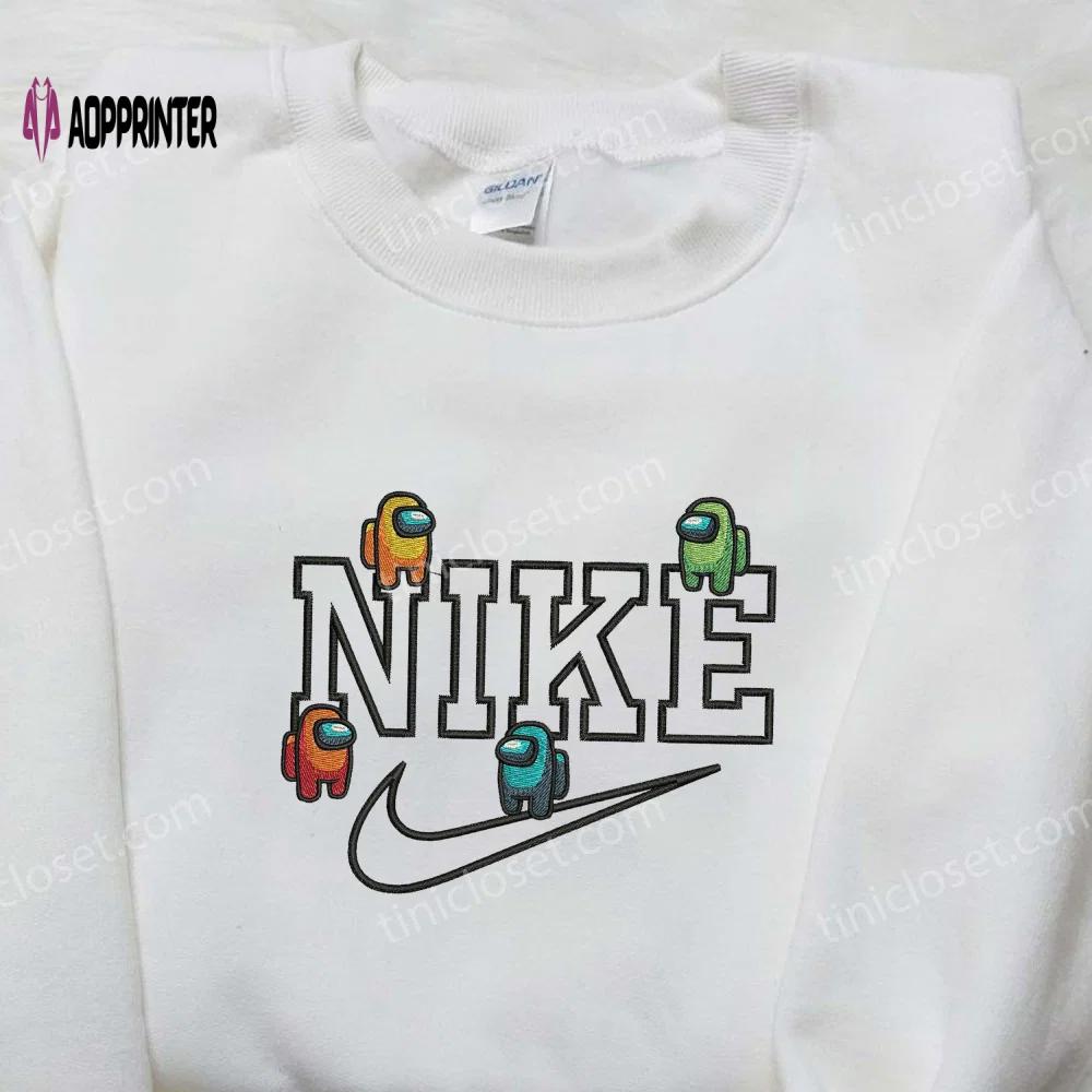 Nike x among us embroidered shirt: funny & inspired design Embroidered Shirt