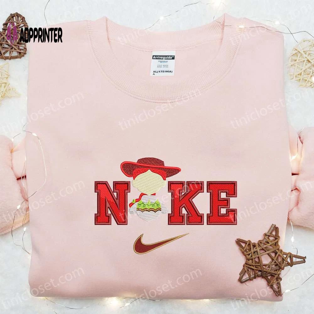 Nike x jessie embroidered t-shirt toy story disney hoodie nike inspired shirt Embroidered Shirt