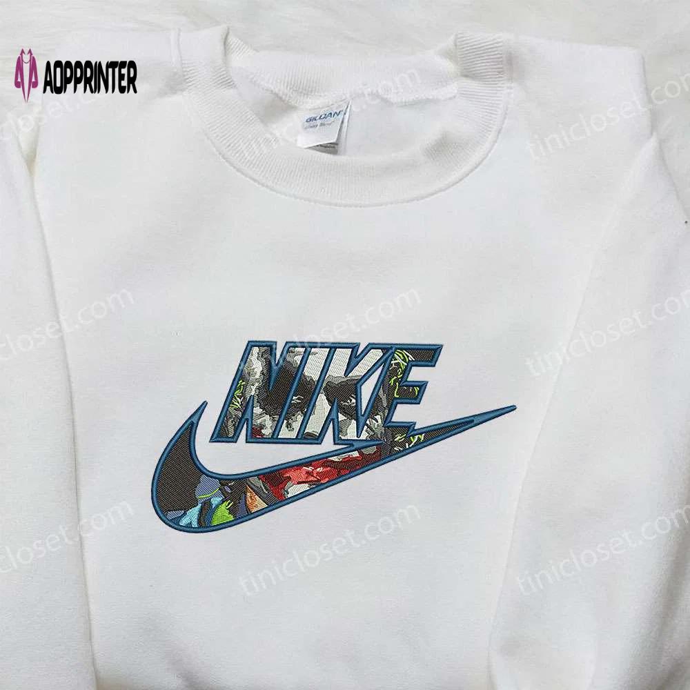Nike x joker halloween embroidered shirt: spooky & stylish nike inspired design Embroidered Shirt