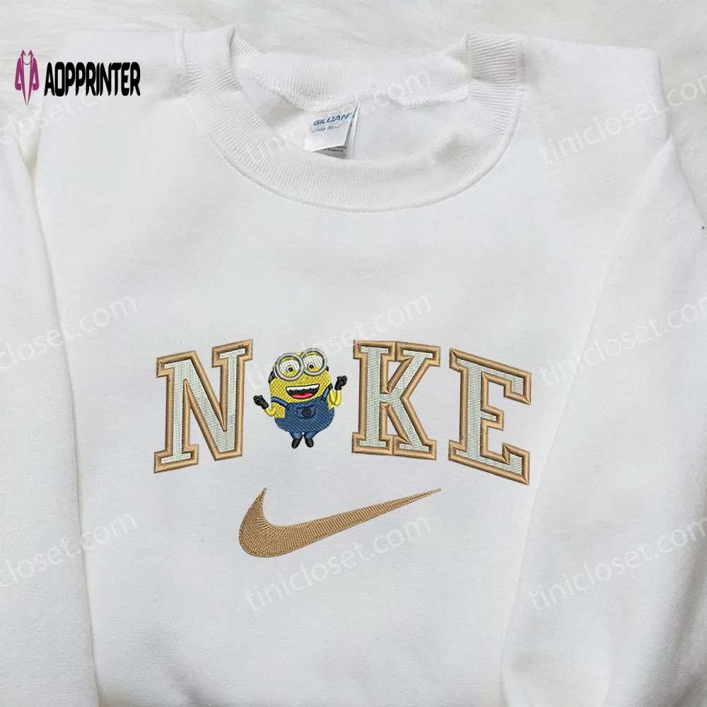 Nike x kevin minion embroidered hoodie sweatshirt & t-shirt: cartoon inspired nike collection Embroidered Shirt