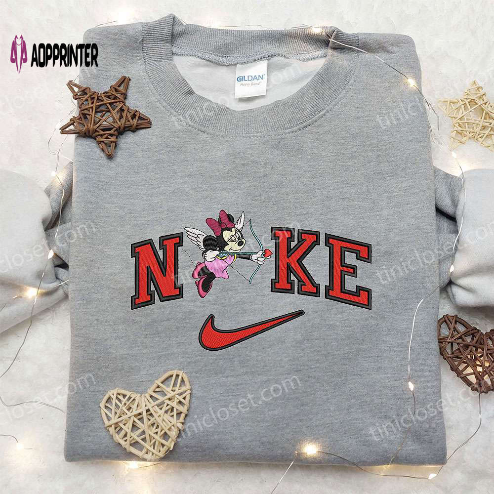 Nike x minnie cupid embroidered shirt – walt disney custom design Embroidered Shirt