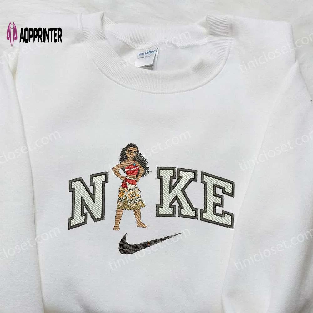 Nike x moana embroidered shirt: disney-inspired nike tee with moana theme Embroidered Shirt