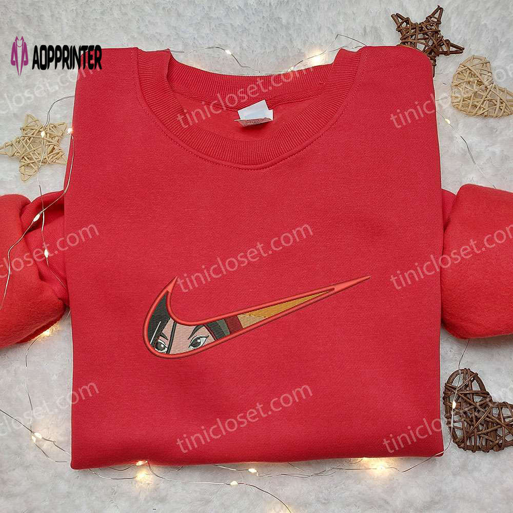 Nike x mulan swoosh embroidered shirt: disney movie inspired Embroidered Shirt