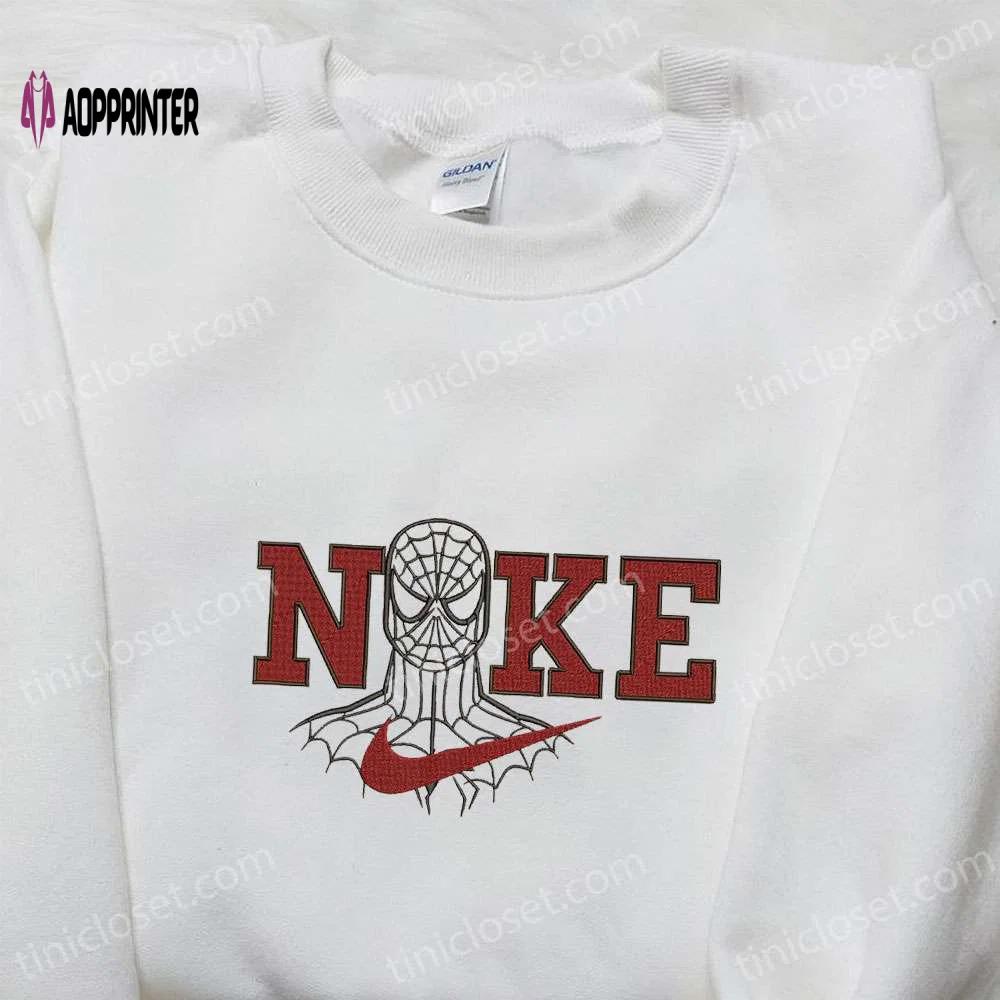 Nike x spider-man embroidered sweatshirt: marvel & dc comics shirt the ultimate gift Embroidered Shirt