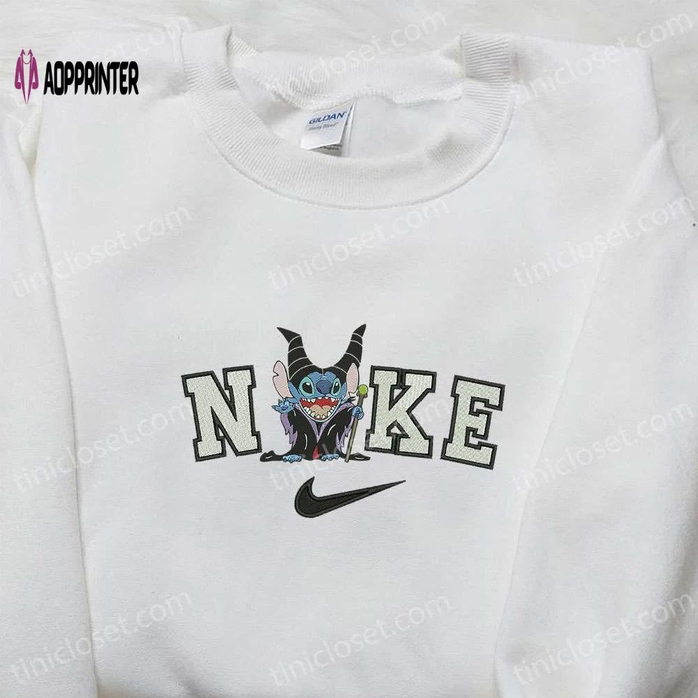 Nike x stitch witch embroidered sweatshirt halloween disney t-shirt custom nike hoodie Embroidered Shirt
