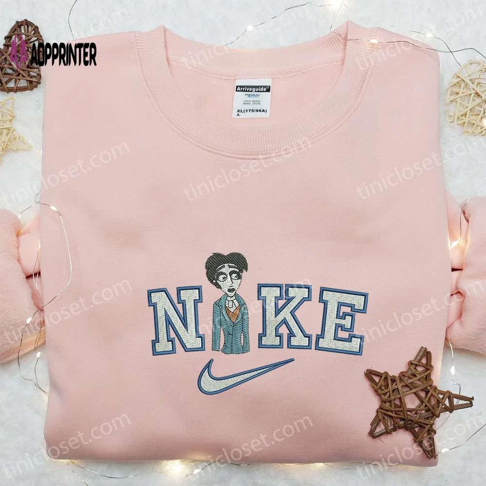 Nike x victor van dort embroidered sweatshirt: corpse bride shirt for the best halloween gift Embroidered Shirt
