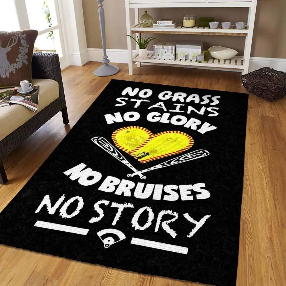 No grass stains no glory no bruises no story dhcdt1610tt rug living room rug home decor Rectangle Rug