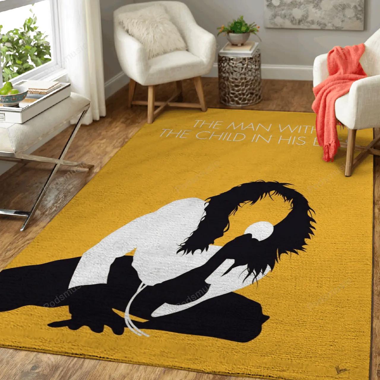 No104 my kate bush minimal music artwork minimal music artworks art for fans area rug living room carpet rug regtangle decor home decor Rectangle Rug