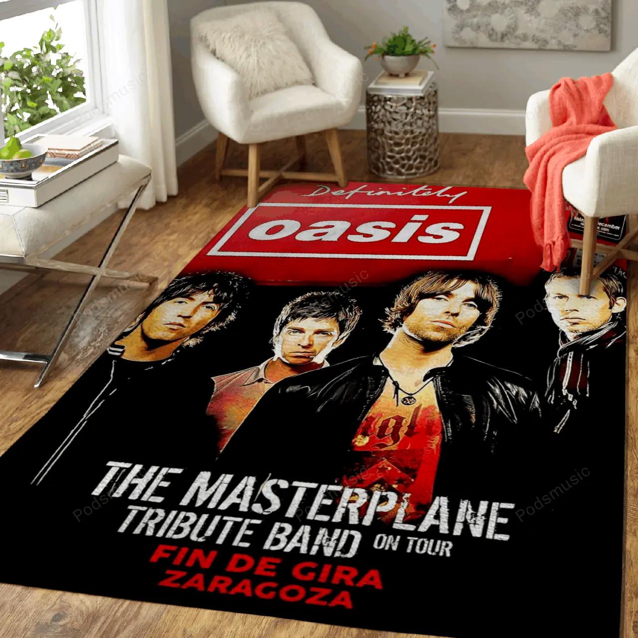 Oasis the masterplane music art for fans area rug living room carpet rug regtangle carpet floor decor home decor Rectangle Rug