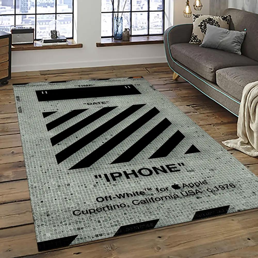 Off white fashion carpet rectangle area rug for living room bedroom decor owt24 Rectangle Rug