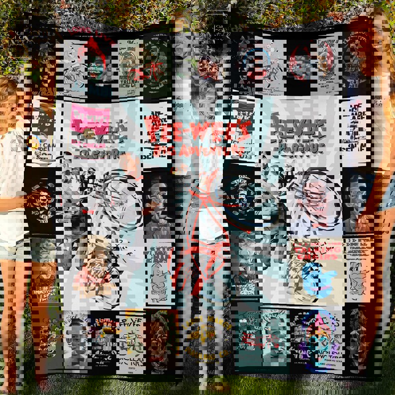 Pee wee’s big adventure movie fleece blanket, mink sherpa blanket, pee-wee herman blanket, big adventure blanket, pee wee quilt Quilt Blanket