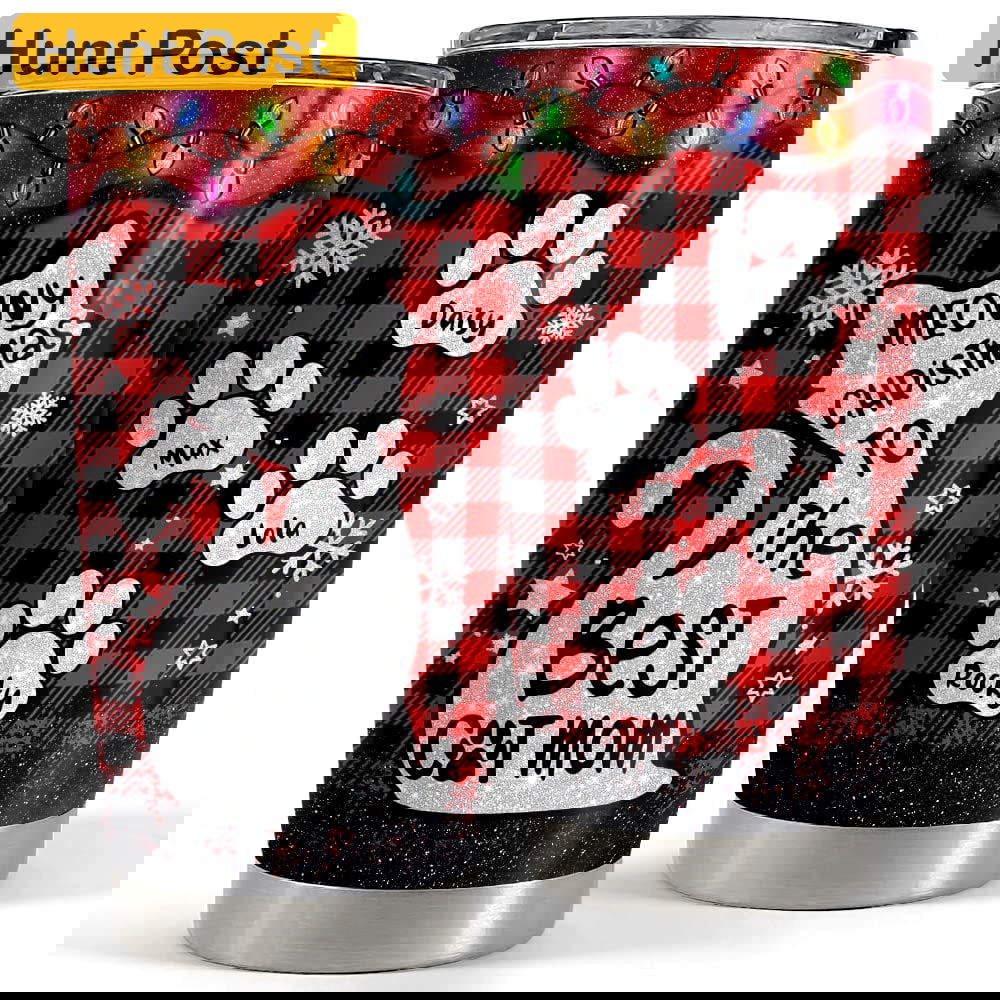 Personalized cat mom tumbler meowy christmas mother’s day gifts Personalized Tumbler