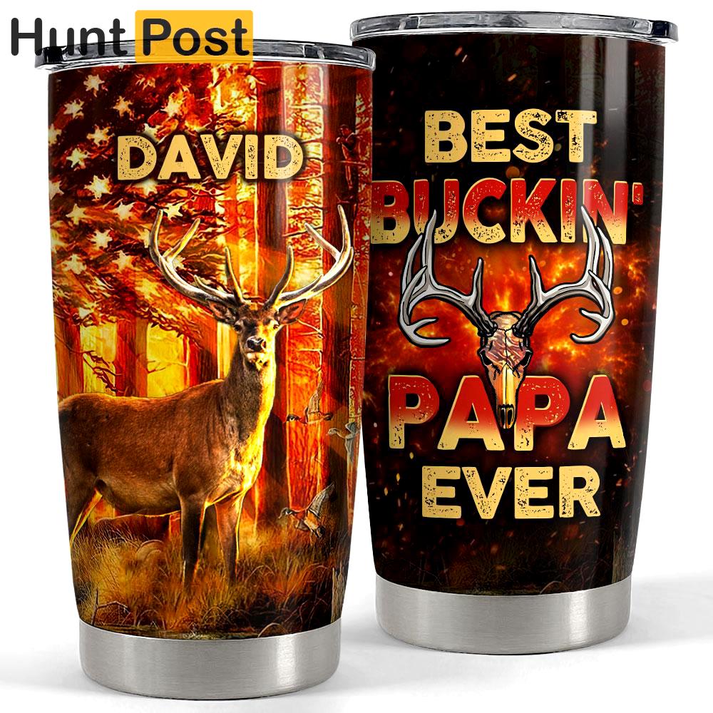 Personalized dad tumbler best bucking papa ever Personalized Tumbler