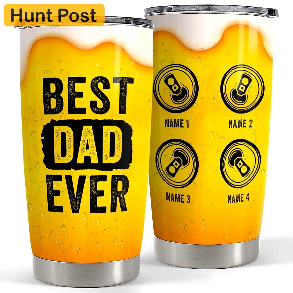 Personalized dad tumbler funny beer best dad ever for father’s day Personalized Tumbler