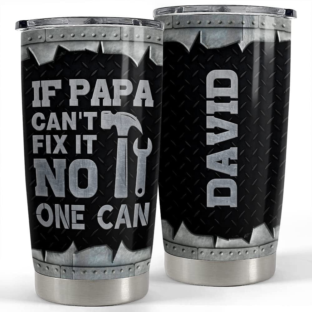Personalized dad tumbler funny gifts metallic style father’s day gift Personalized Tumbler