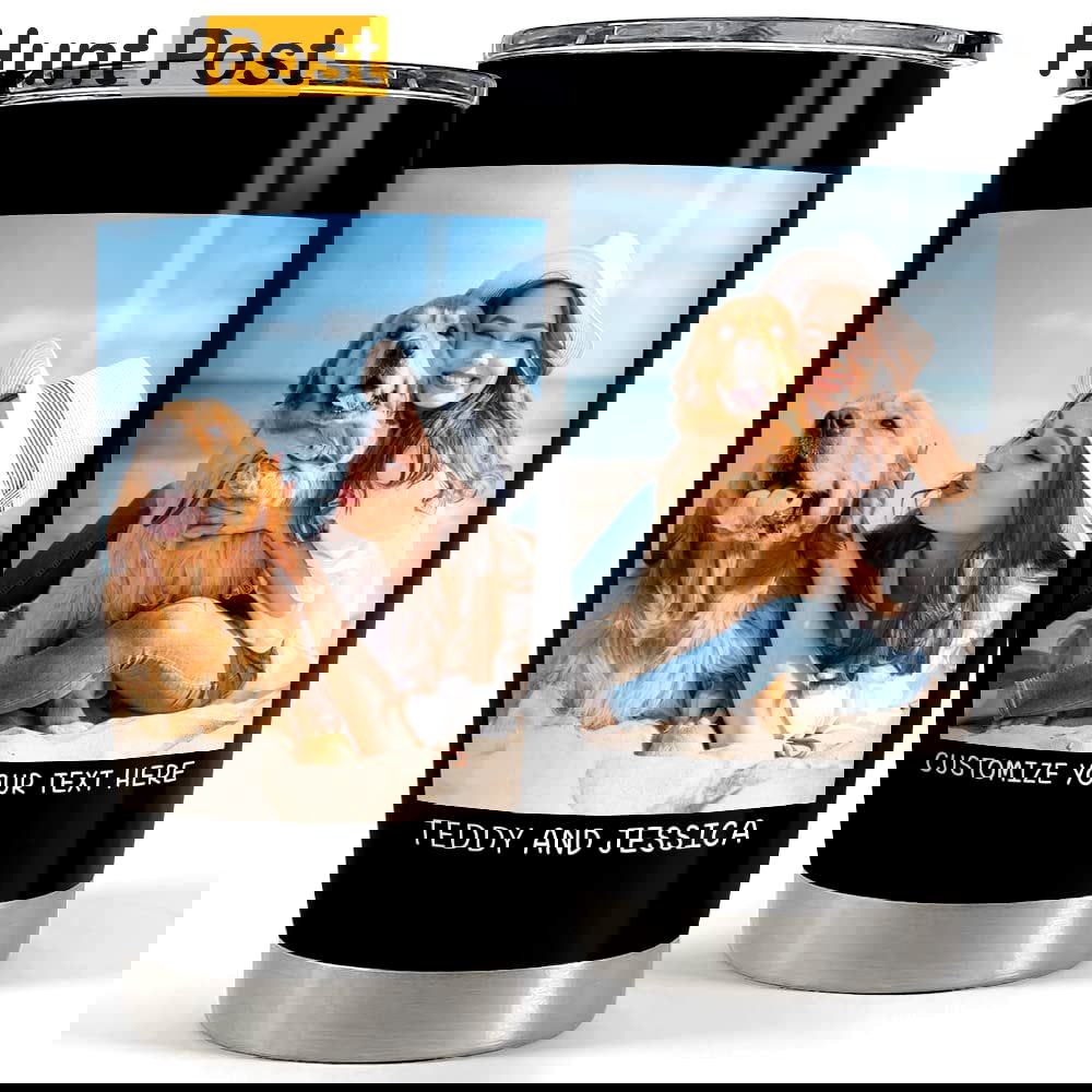 Personalized photo of dog tumbler for dog mom dog dad lover animal Personalized Tumbler