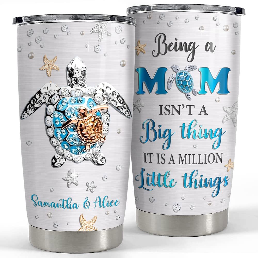 Personalized sea turtle tumbler for mom being a mom isn’t a big thing Personalized Tumbler