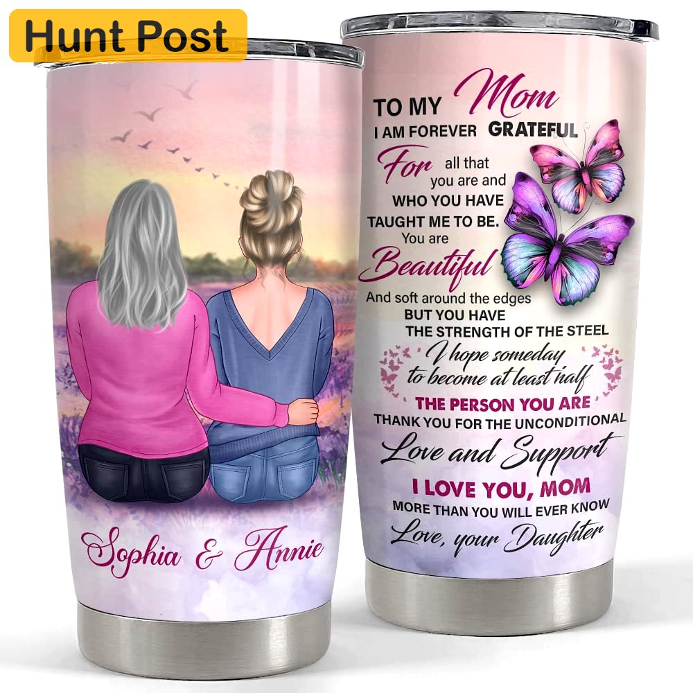 Personalized to my mom tumbler mother daughter butterfly for girl mama Personalized Tumbler