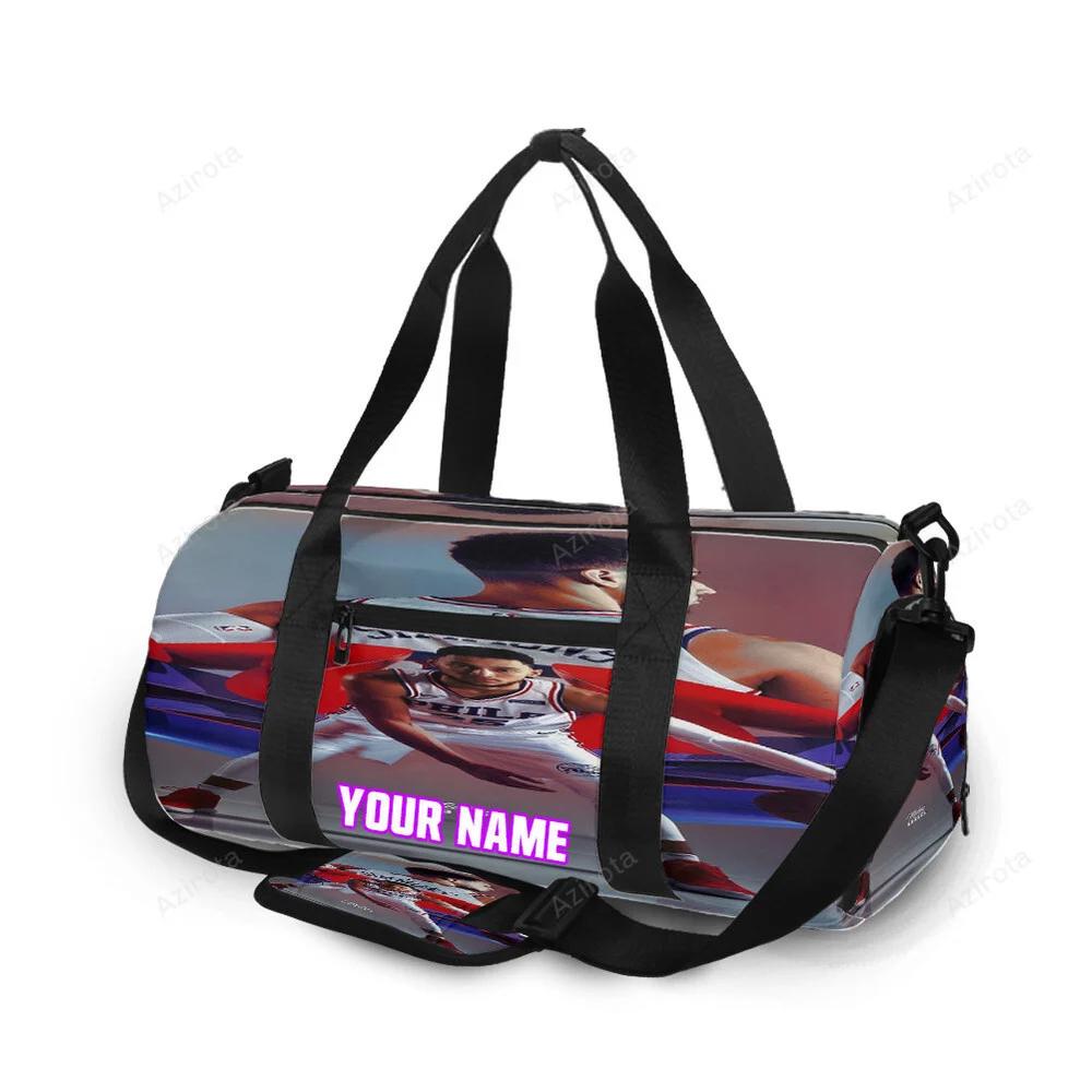 Philadelphia 76ers ben simmons 1 personalized name travel bag gym bag 2243 Travel Bag