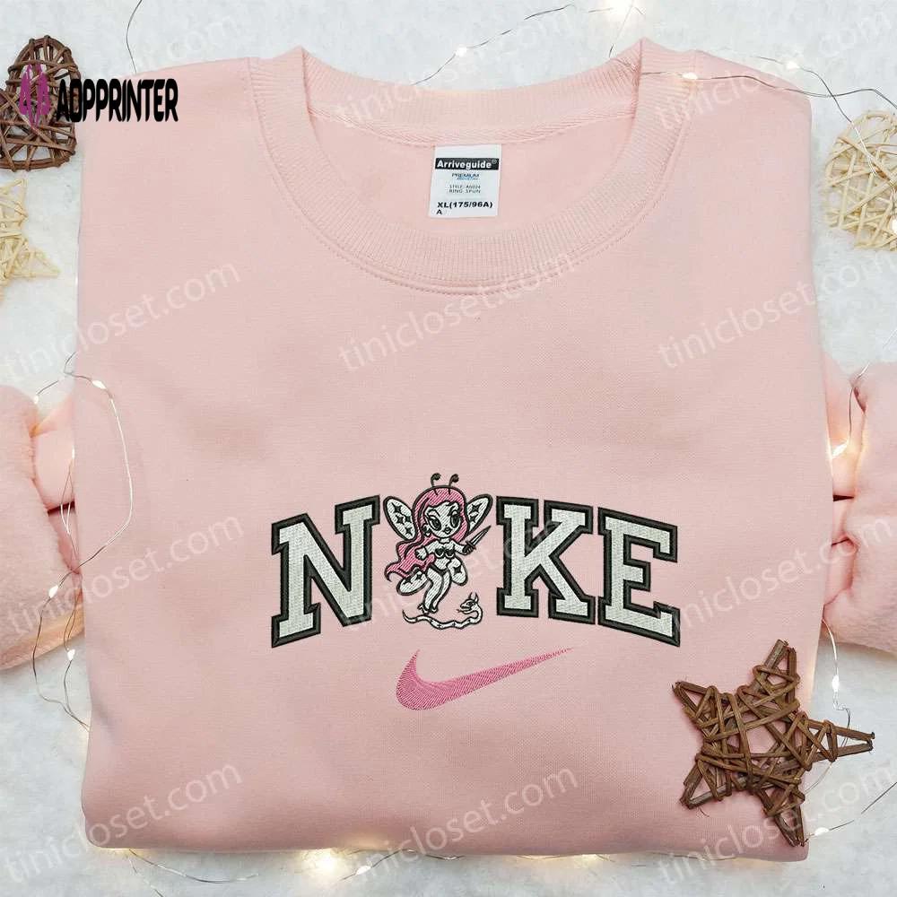 Pink fairy knife snake x nike embroidered sweatshirt: custom hoodie & halloween shirt Embroidered Shirt