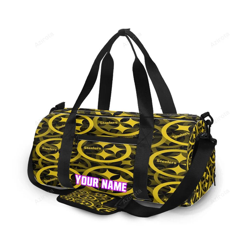 Pittsburgh steelers seamless personalized name travel bag gym bag 1136 Travel Bag