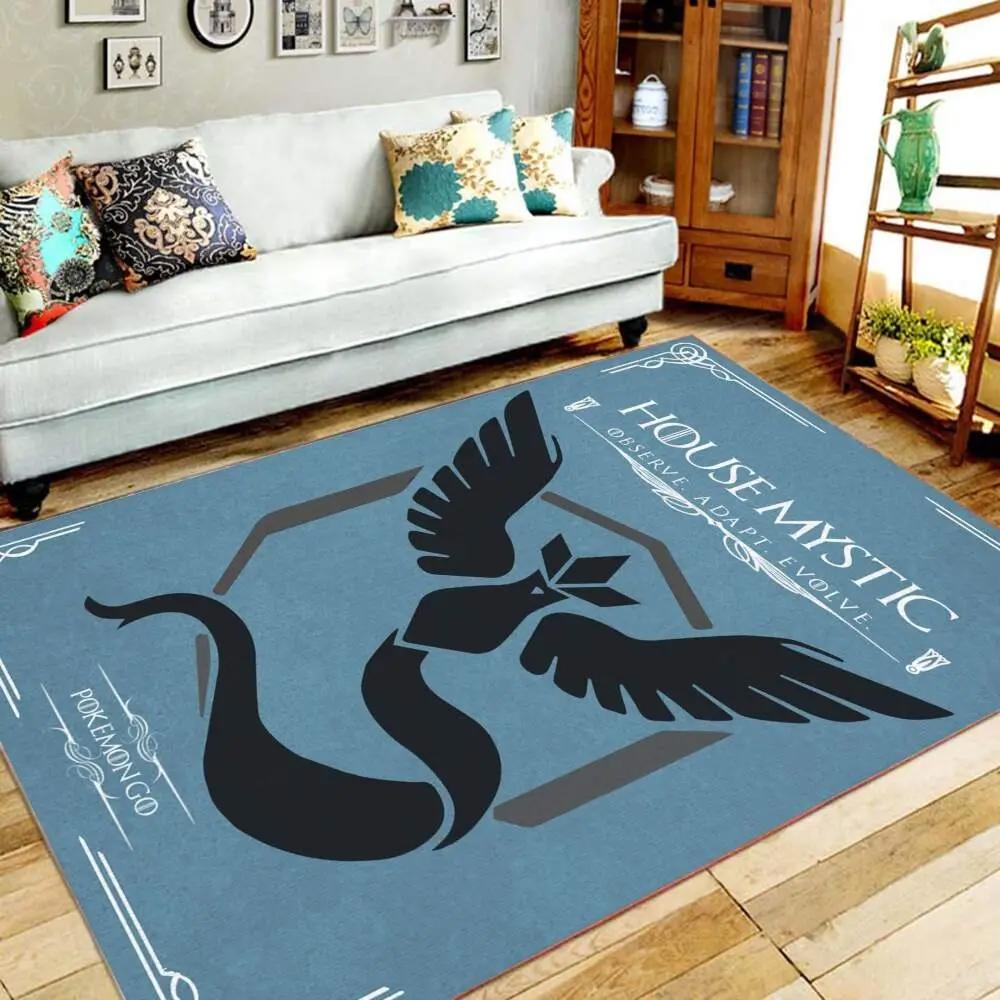Pokemon go team mystic area rug living room rug home decor 200305154 Rectangle Rug