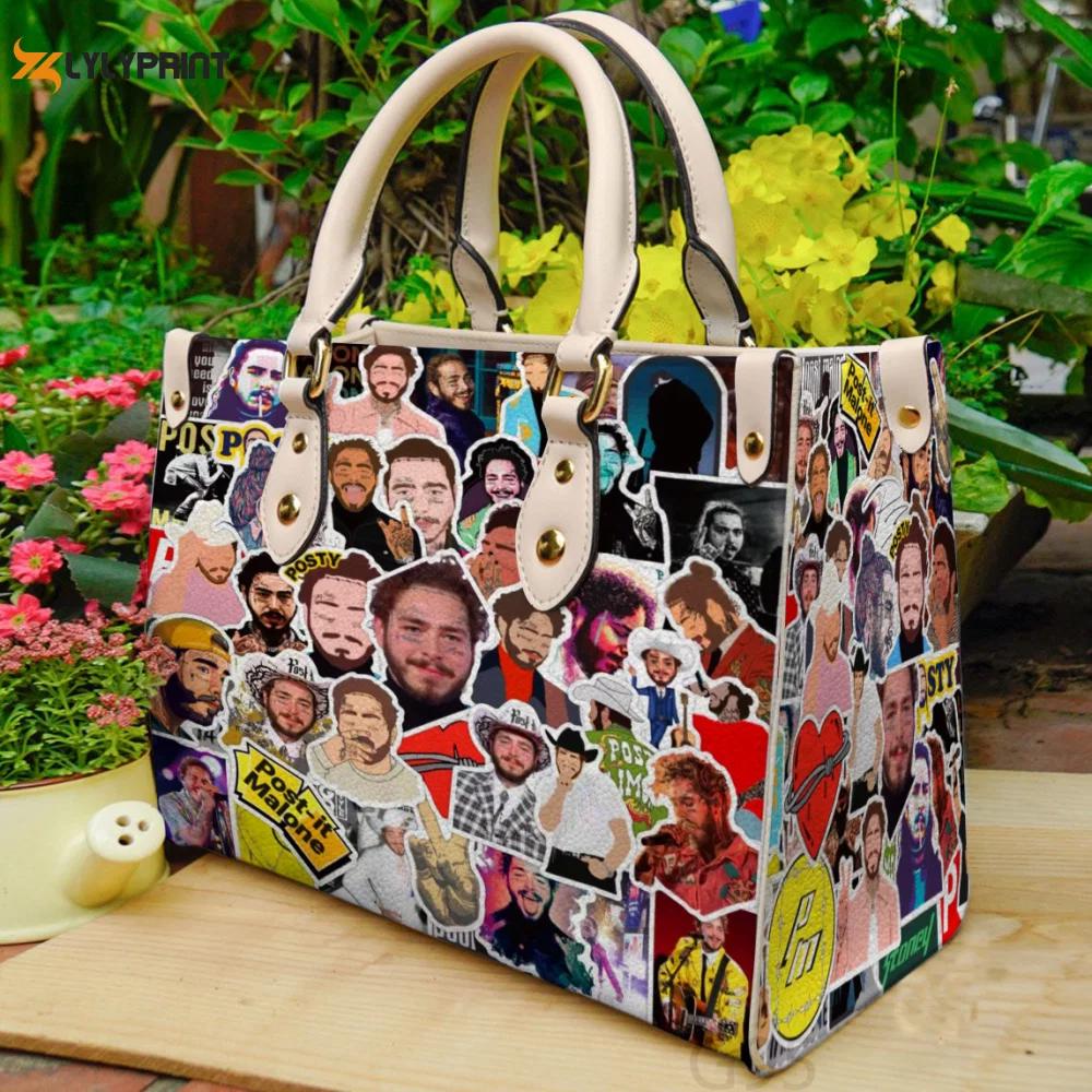 Post malone 1 leather bag for women gift 832 Women Leather Hand Bag