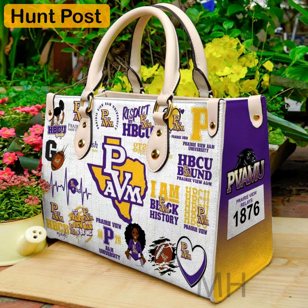 Prairie view a&m panthers leather handbag for women gift 2351 Women Leather Hand Bag