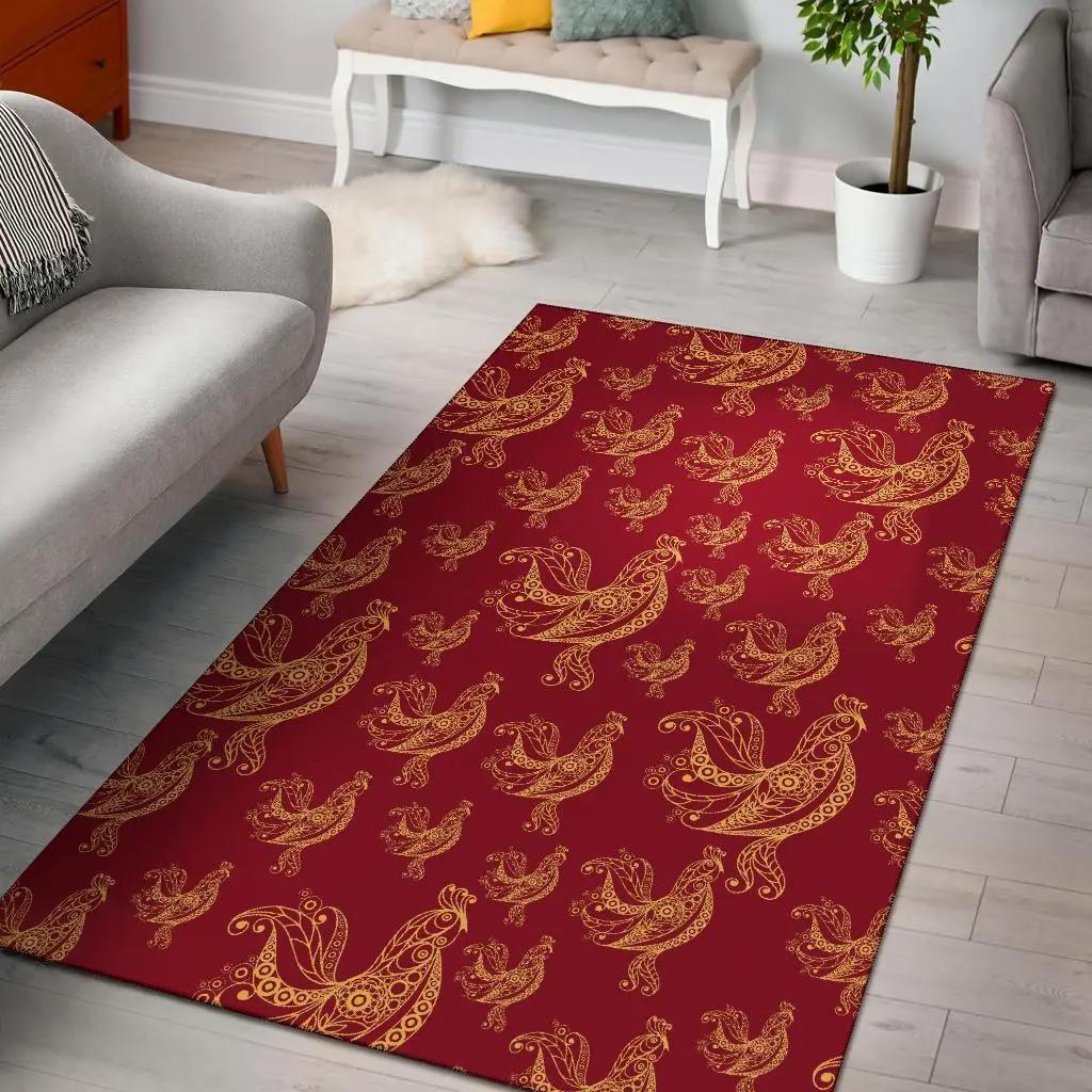 Print pattern raccoon area rug living room rug home decor Rectangle Rug