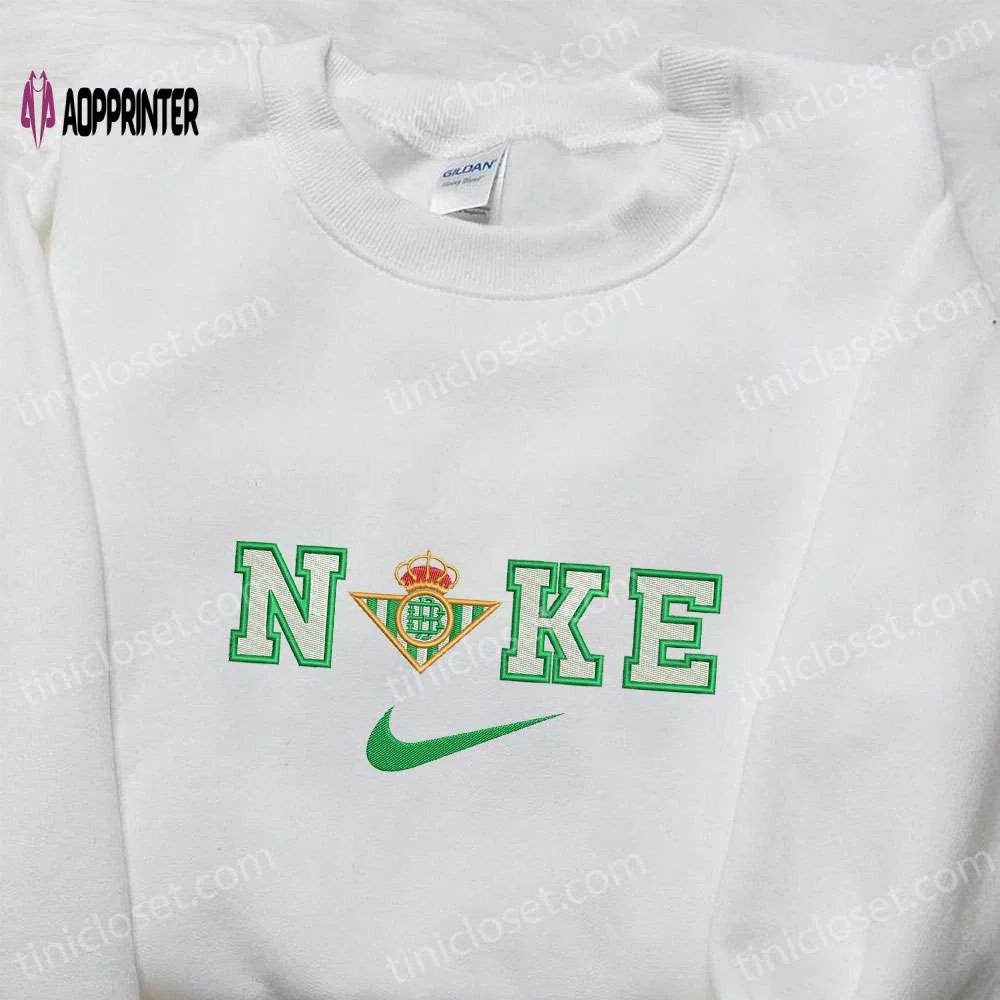 Real betis balompie x nike sport embroidered sweatshirt: football inspired shirt Embroidered Shirt