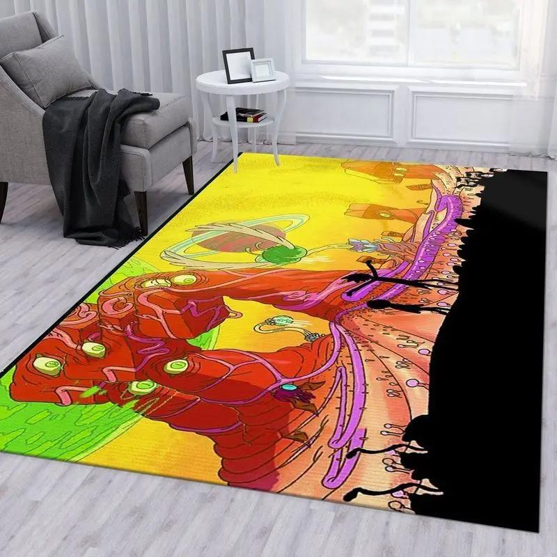 Rick and morty 58 area rug living room and bed room rug rug regtangle carpet floor decor home decor Rectangle Rug