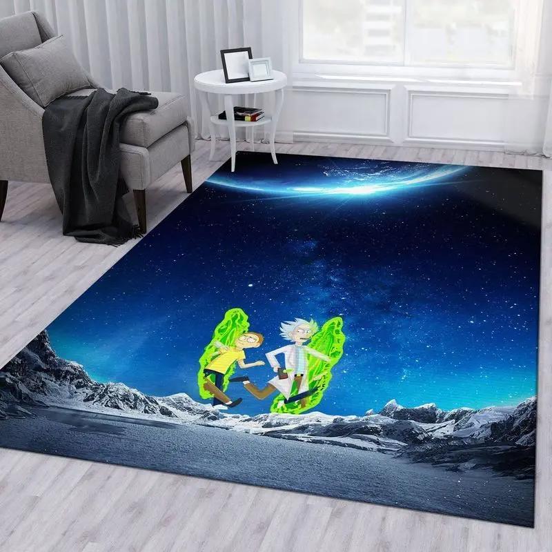 Rick and morty 78 area rug living room and bed room rug rug regtangle carpet floor decor home decor Rectangle Rug