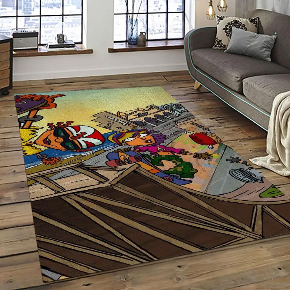 Rocket power action cartoon retangle carpet area rug home decor best gift for fan and friends rp35 Rectangle Rug