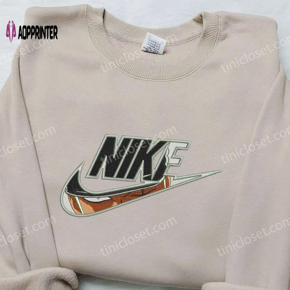 Roronoa zoro x nike embroidered sweatshirt one piece shirt nike inspired tee Embroidered Shirt