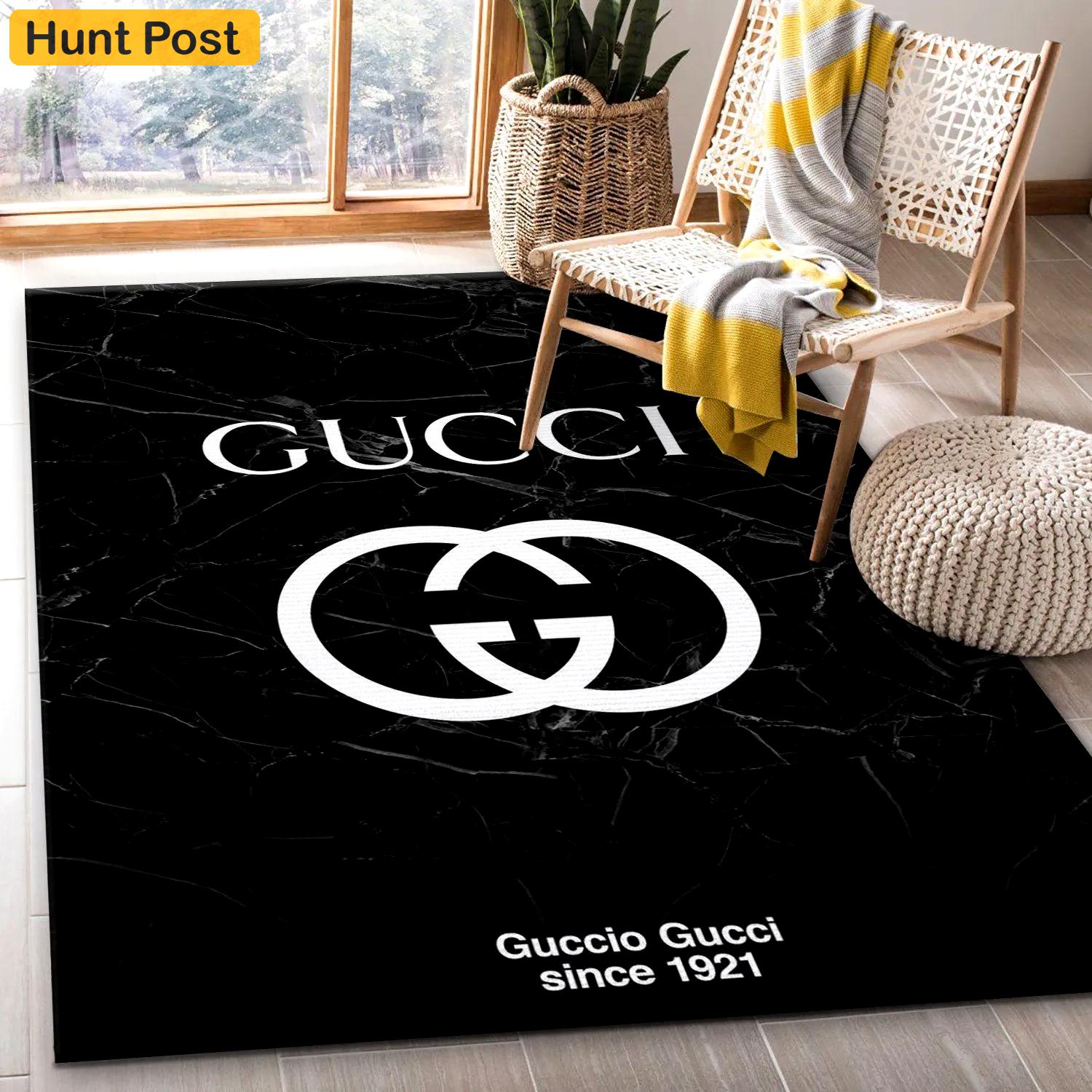 Rugs in living room and bedroom - Gucci black marble marmor area rug living room rug christmas gift floor mats keep warm in winter Rectangle Rug