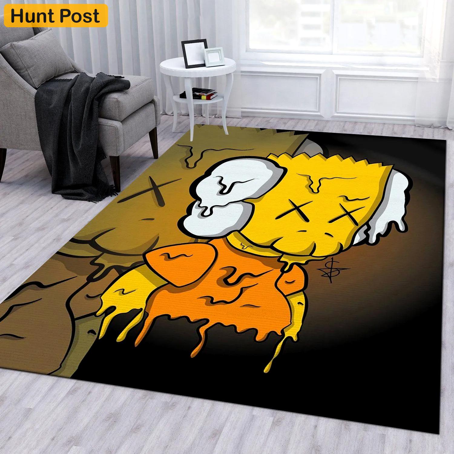 Rugs in living room and bedroom - Kaws bart fashion brand area rug for christmas living room rug carpet floor decor floor mats keep warm in winter Rectangle Rug