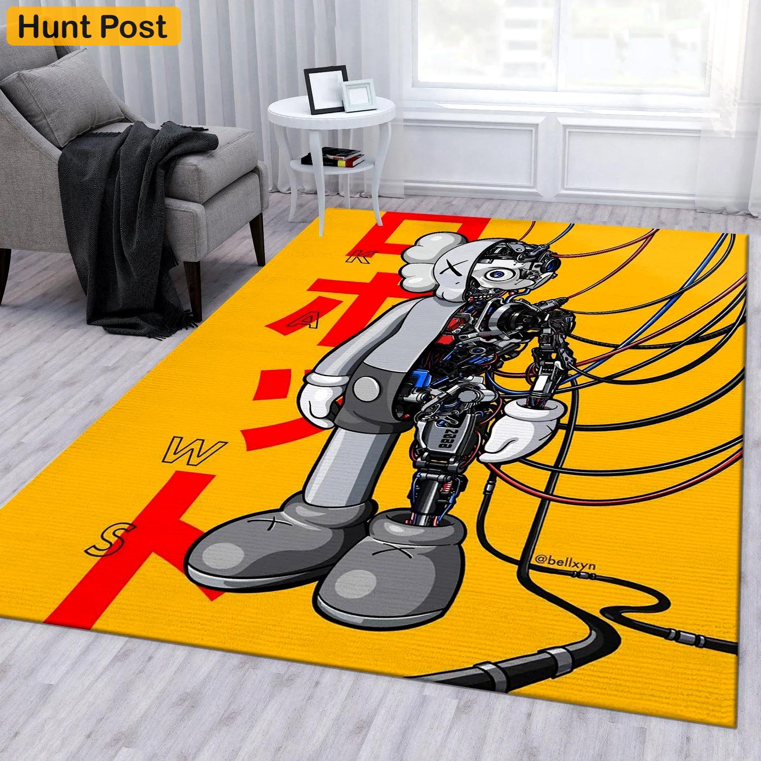 Rugs in living room and bedroom - Kaws fashion brand area rug for christmas bedroom rug christmas gift floor mats keep warm in winter Rectangle Rug