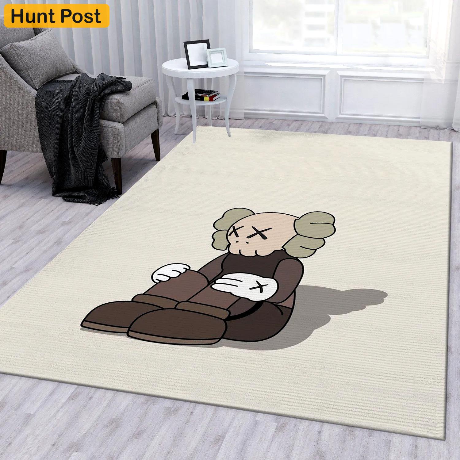 Rugs in living room and bedroom - Kaws illustration area rug living room rug carpet floor decor floor mats keep warm in winter Rectangle Rug